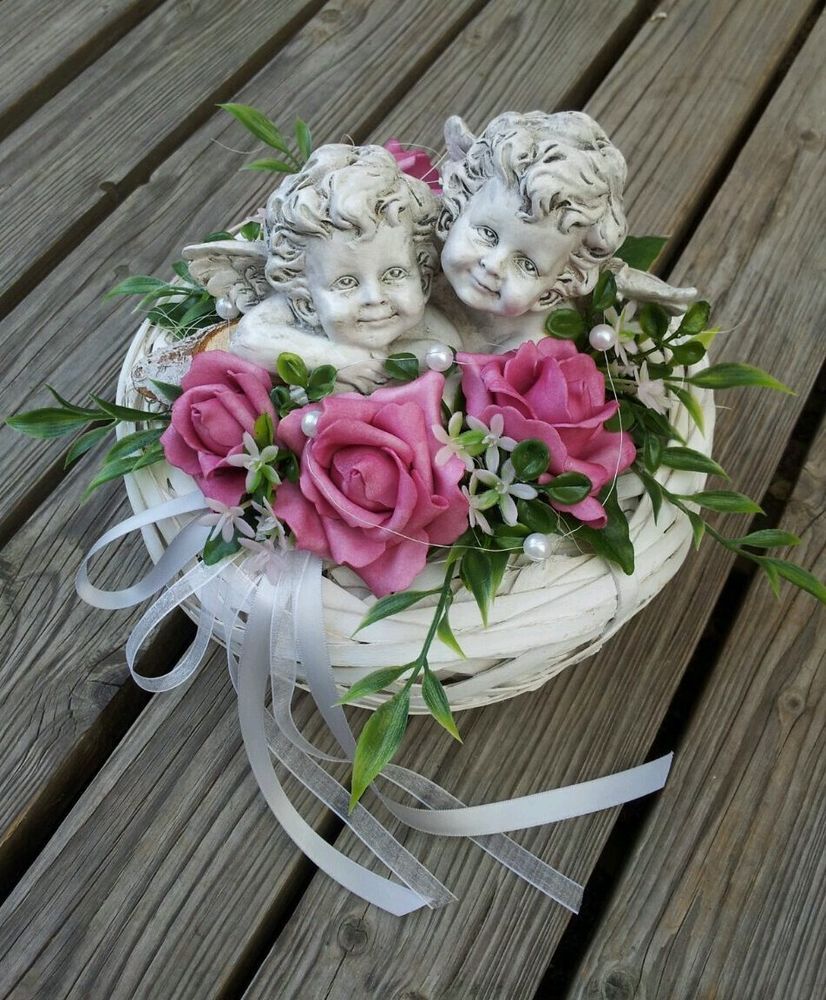 Grabgesteck Grabschmuck Rosen Engel Trauerfloristik Gedenktag Urnengrab | Möbel & Wohnen, Dekoration, Außen- & Türdekoration | eBay! #friedhofsblumen