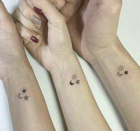 Siblings Tattoo Three Sisters Who Wanted A Siblings Tattoo And One Brother Who Didn T Want A Tattoo Friendship Tattoos Family Tattoos Small Tattoo Designs