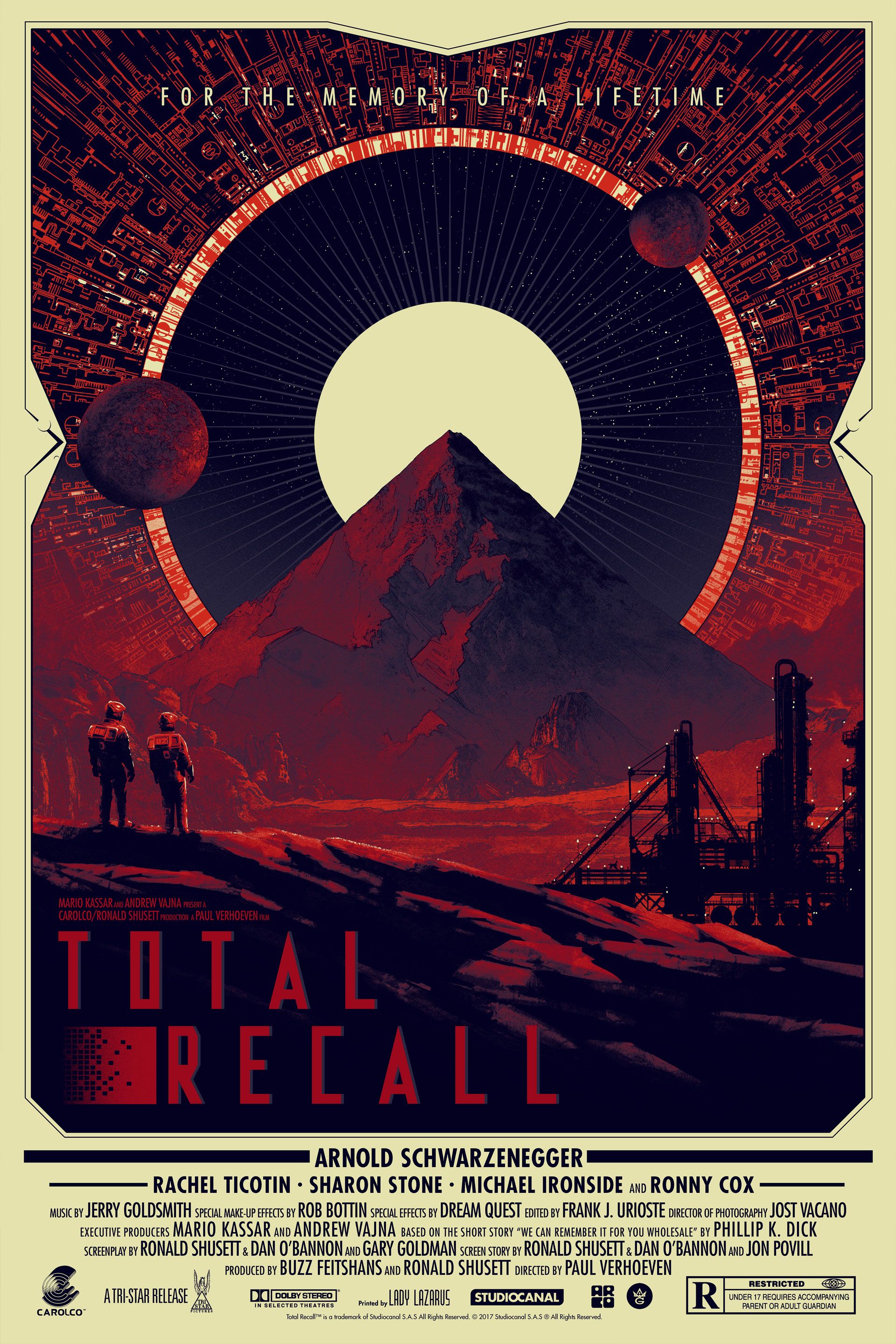 Studio Canal Total Recall /'Total Recall/' T-Shirt NEW /& OFFICIAL! Black
