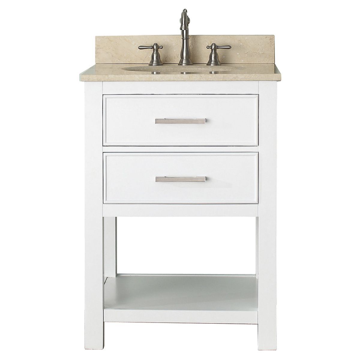 Avanity Brooks White 24 Inch Vanity Combo In Avanity Brooks White 24 Inch Vanity Combo In