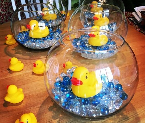 Wonderful Photographs easy Baby Shower Decorations Tips Compliment parents-to-be by means of positioning on a memorable baby shower. How can you produce a baby shower... #Baby #Decorations #easy Ducky Baby Showers, Rubber Ducky Baby Shower, Baby Shower Duck, Simple Baby Shower, Baby Shower Gender Reveal, Baby Shower Decorations For Boys, Baby Shower Centerpieces, Baby Shower Themes, Shower Ideas