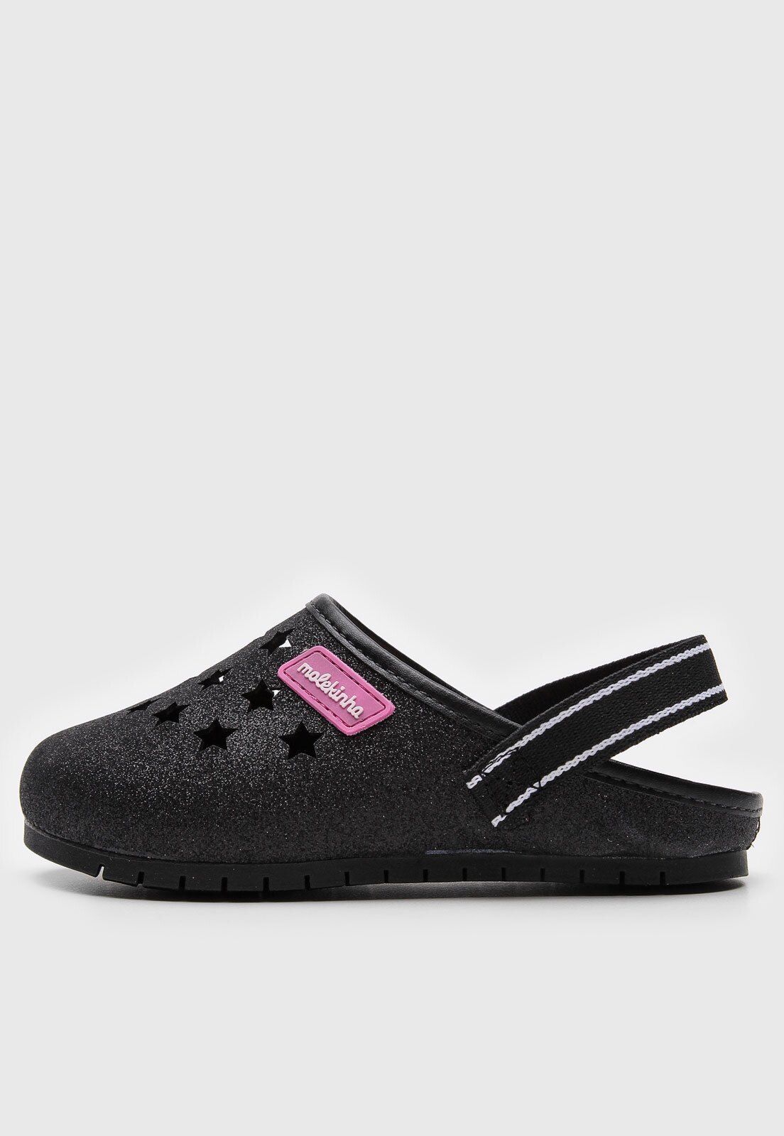 Babuche Molekinha Infantil Estrelas PretoBico: RedondoComo é de costume da marca, os sapatos são muito confortáveis e fáceis de combinar com diversos tipos de roupas.Possui acabamento com brilho metalizado e cabedal com recortes de estrelas Toms, Sneakers, Products, Fashion, Shoes, Outfits, Stars, Glow, Top Coat