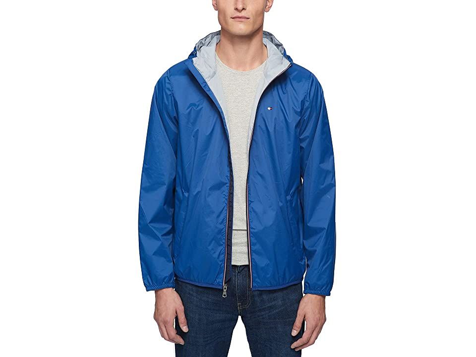 Tommy Hilfiger Men/'s Lightweight Active Water Resistant Hooded Rain Jacket