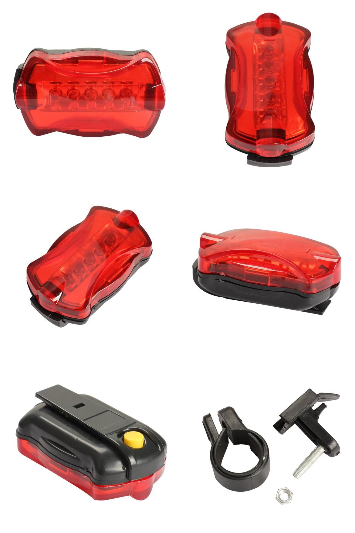 Waterproof Bright 5 LED Bike Bicycle Cycle Front and Rear Back Tail Lights C3