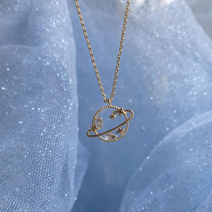 Saturn Necklace | Saturn necklace, Girly jewelry, Hand jewelry Pretty Jewelry Necklaces, Dope Jewelry, Fancy Jewellery, Cute Necklace, Girly Jewelry, Dream Jewelry, Fantasy Jewelry, Stylish Jewelry, Fashion Jewelry