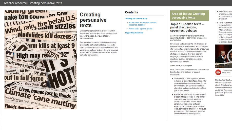 Persuasive Writing From Abc Net Au Splash Language Arts