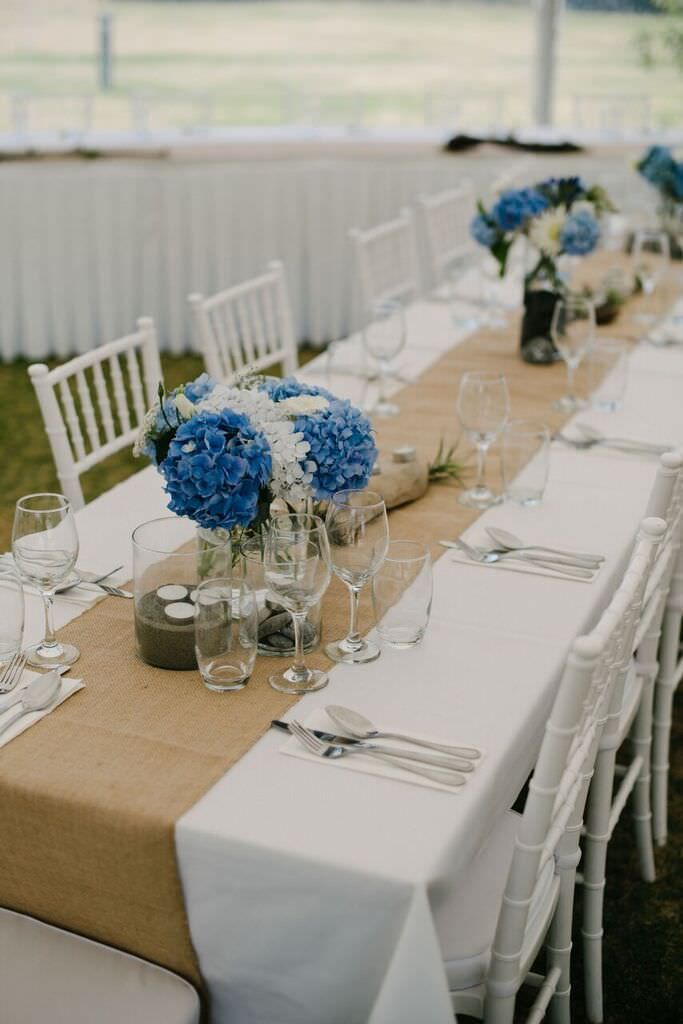 Blue Color Wedding Theme For A Stunning Rustic Beach In New Blue Color Wedding Theme For A Stunning Rustic Beach In New Zealand Hydrangea Centerpieces Weddings And Burlap