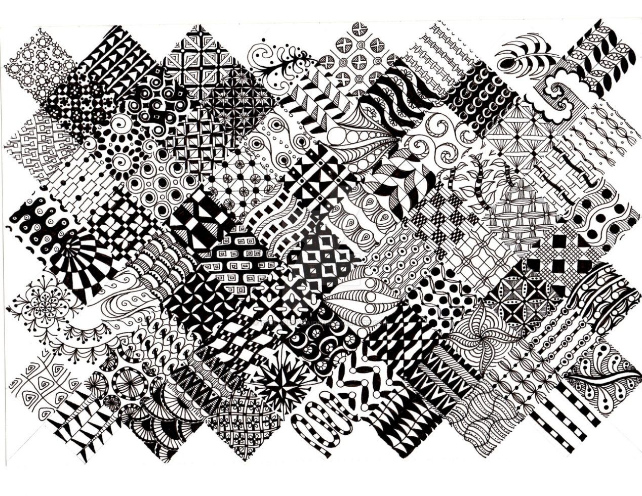 Zentangle Patterns To Print Zentangle Patterns Easy Zentangle