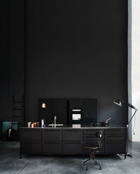stark simplicity the all black office space interior black office