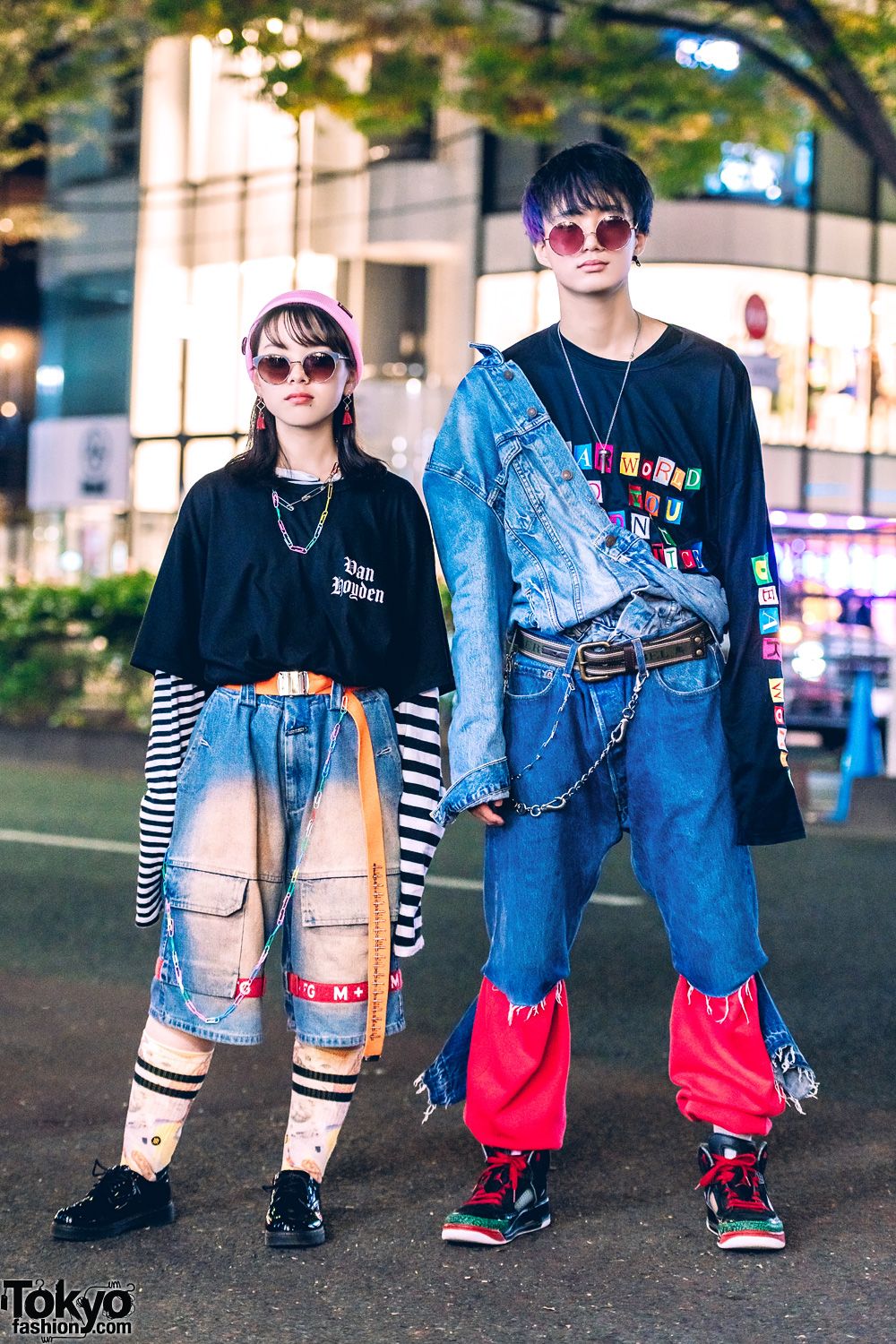 Harajuku Duo's Streetwear Styles w/ Sukajan, Nadia Strap Pants