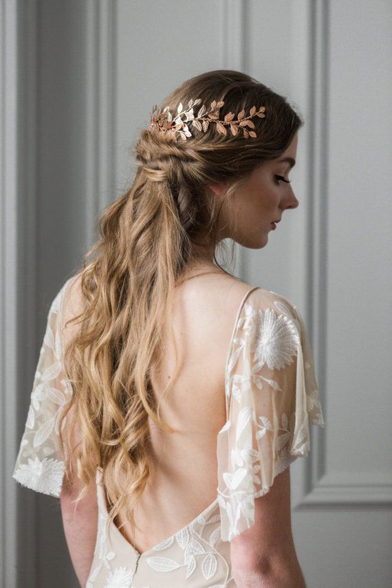 Alena Wrap Headpiece Rose Gold Crown Bridal Headpiece Boho