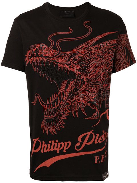 Agencia de viajes ocio moco Philipp Plein Dragon Embellished T-shirt | ModeSens | Tshirt design men,  Shirts, Custom made t shirts