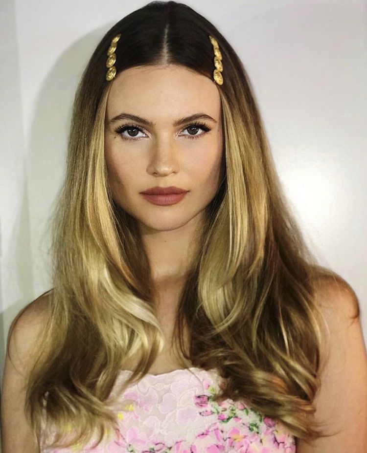 Image result for 90s barrettes middle part