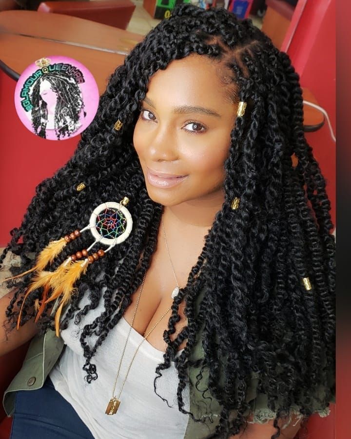 Passion Twist Hair Natural Black Water Wave Bohemian Braids #passiontwistshairstylelong