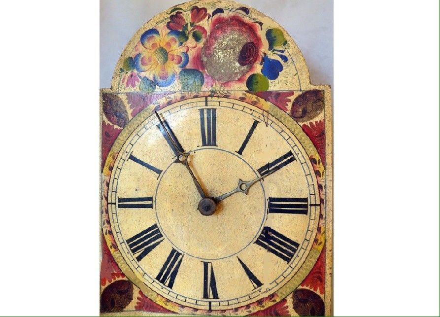 Uhr mit Weltkarten des 18 Jhd. Vintagelook wie antik