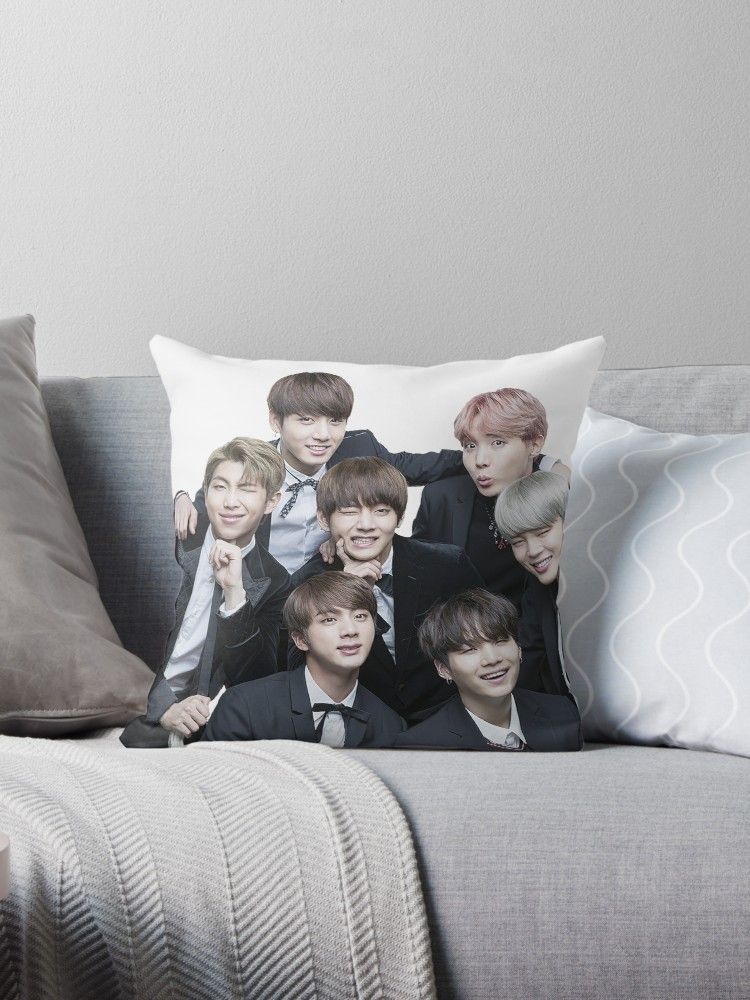 Bts' Throw Pillow by baekgie29 | Throw Bangtan Boys Merch Pillows Pillow