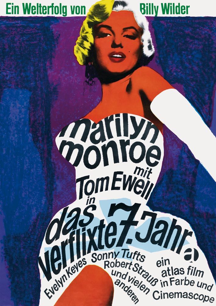 Seven Year Itch Marilyn Monroe Film Cinema Movie Poster Print Picture A3