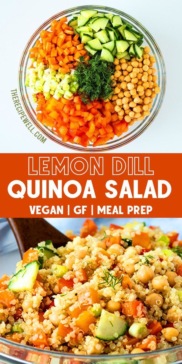 Quinoa & Chickpea Salad with Lemon Dill Dressing