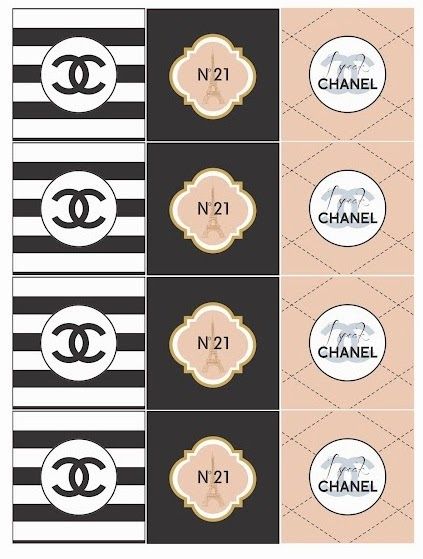 chanel water bottle stickers