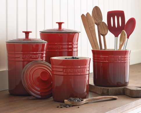 One Day Maybe Nice Canisters To Match My Red Le Crueset Pots Kitchen Gadgets
