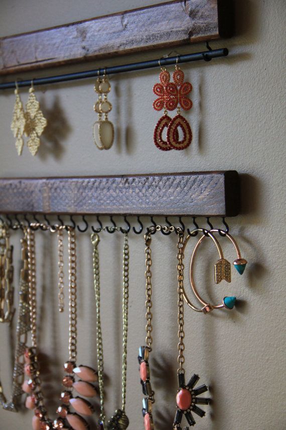 Jewelry Display - Jewelry Tree - Mounted Jewelry Display - Jewelry Organizer - Wooden Home Decor - Functional Decor - Wood Jewelry Organizer