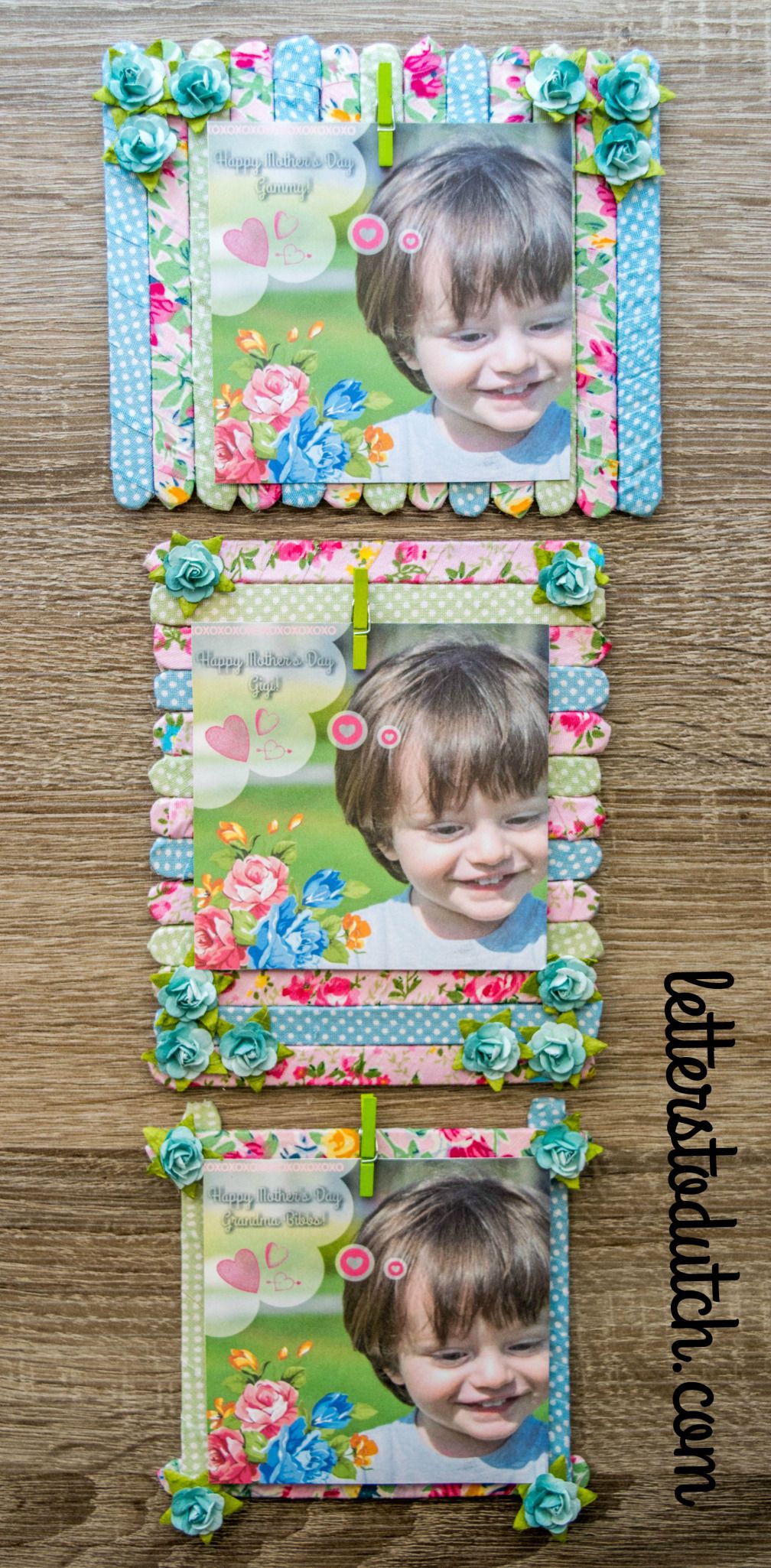 DIY POPSICLE STICK PICTURE FRAMES