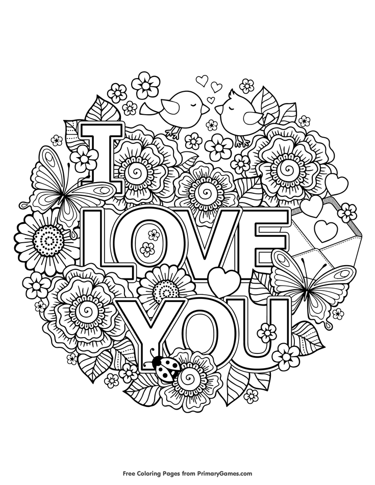 Valentines Working day Coloring Web pages reserve: I Enjoy Oneself coloring image regarding Printable Valentines Color Pages identified as Valentines Working day Coloring Web pages e book: I Delight in Yourself coloring