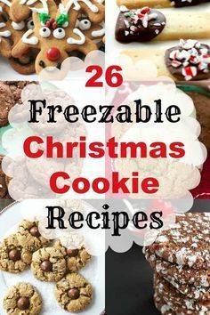 26 Freezable Christmas Cookie Recipes, make ahead Christmas cookies. #holidaydesserts