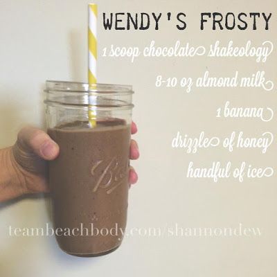 Life After I "Dew"- Wendy's Frosty Shakeology 310 Shake Recipes, Arbonne Shake Recipes, Herbalife Recipes, Protein Shake Recipes, Protein Shakes, Smoothie Recipes, Protein Smoothies, Fruit Smoothies, Best Shakeology Recipes