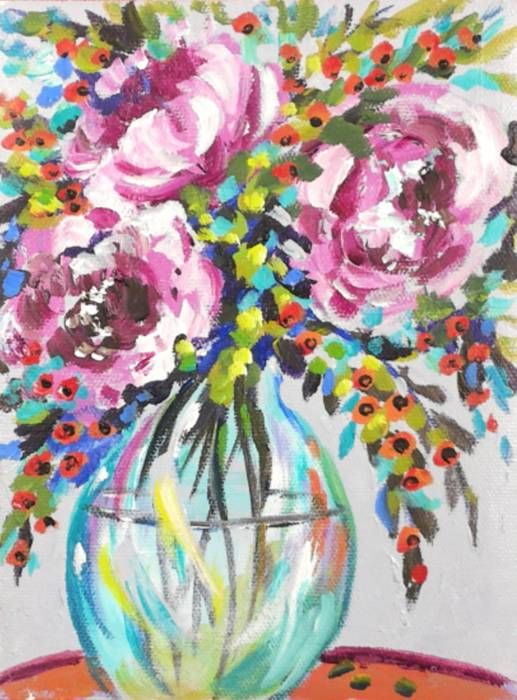 Abstract Flowers In Vase Acrylic Painting Lessons For Beginners To Advanced Artists Flower - Beginners Acrylic Painting Abstract Flowers In A Vase Abstract Flowers In Vase Acrylic Painting Lessons For Beginners To Advanced Artists Flower - Beginners Acrylic Painting Abstract Flowers In A Vase