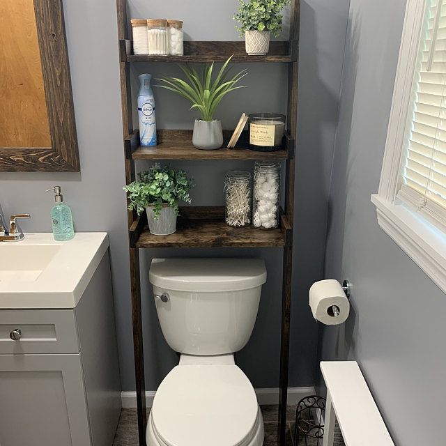 Pin On Bathroom Pin On Bathroom, Ladder Storage Above Toilet
