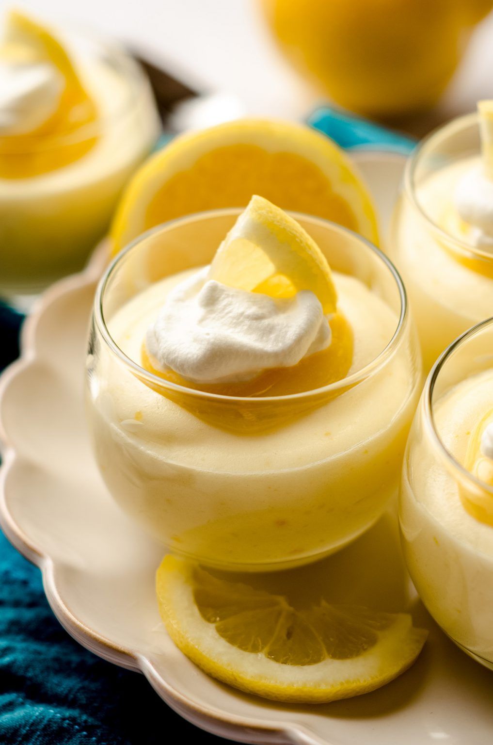 A traditional easy lemon mousse recipe made with just five simple ingredients. The perfect way to use fresh lemons for a light and refreshing dessert. Lemon Dessert Recipes, Lemon Recipes, Diet Recipes, Crowd Recipes, Citrus Desserts, Diet Desserts, Dessert Sauces, Party Recipes, Eating After Tooth Extraction