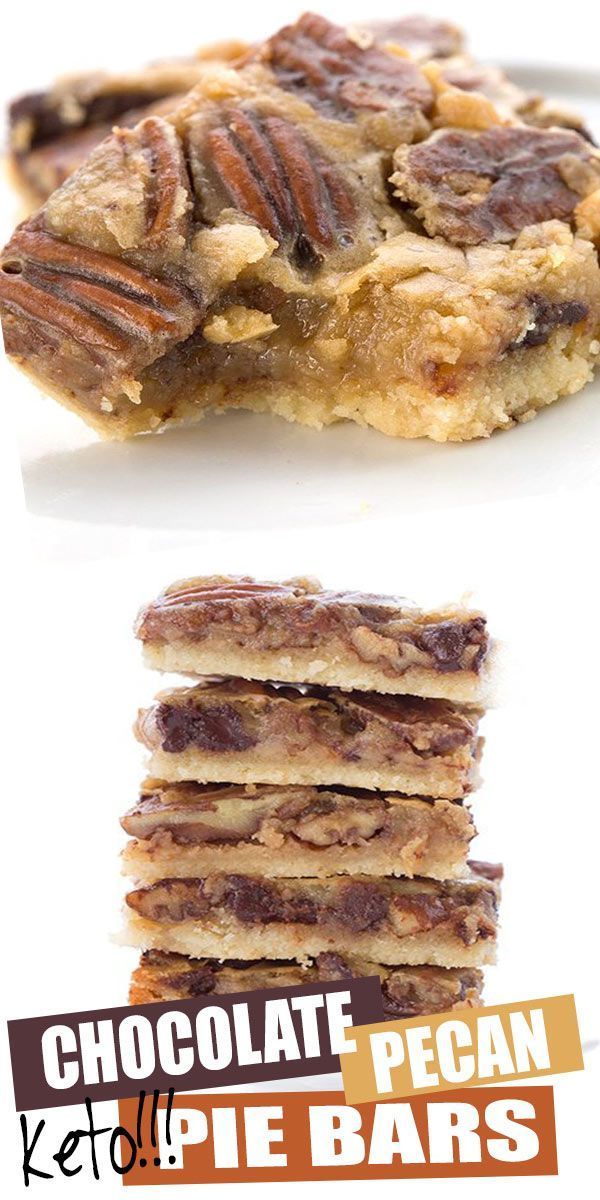 Oh Em Gee! These gooey keto pecan pie bars are da bomb and will quickly become your favorite sugar-free dessert recipe. And now they're even easier to make and lower in carbs, so you can indulge without guilt. #pecanpie #ketodesserts #sugarfree #sugarfreedesserts