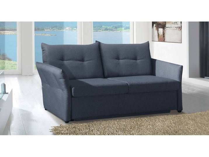 Schlafsofa rot mit Bettkasten frei im Raum platzierbar - Retford - BET