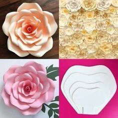 molde de flor de papel gigante - DIY | De Frente Para O Mar Paper Flower Patterns, Paper Flowers Craft, Large Paper Flowers, Paper Flower Bouquet, Paper Flower Wall, Paper Flower Backdrop, Paper Flower Tutorial, Paper Crafts Diy, Flower Crafts