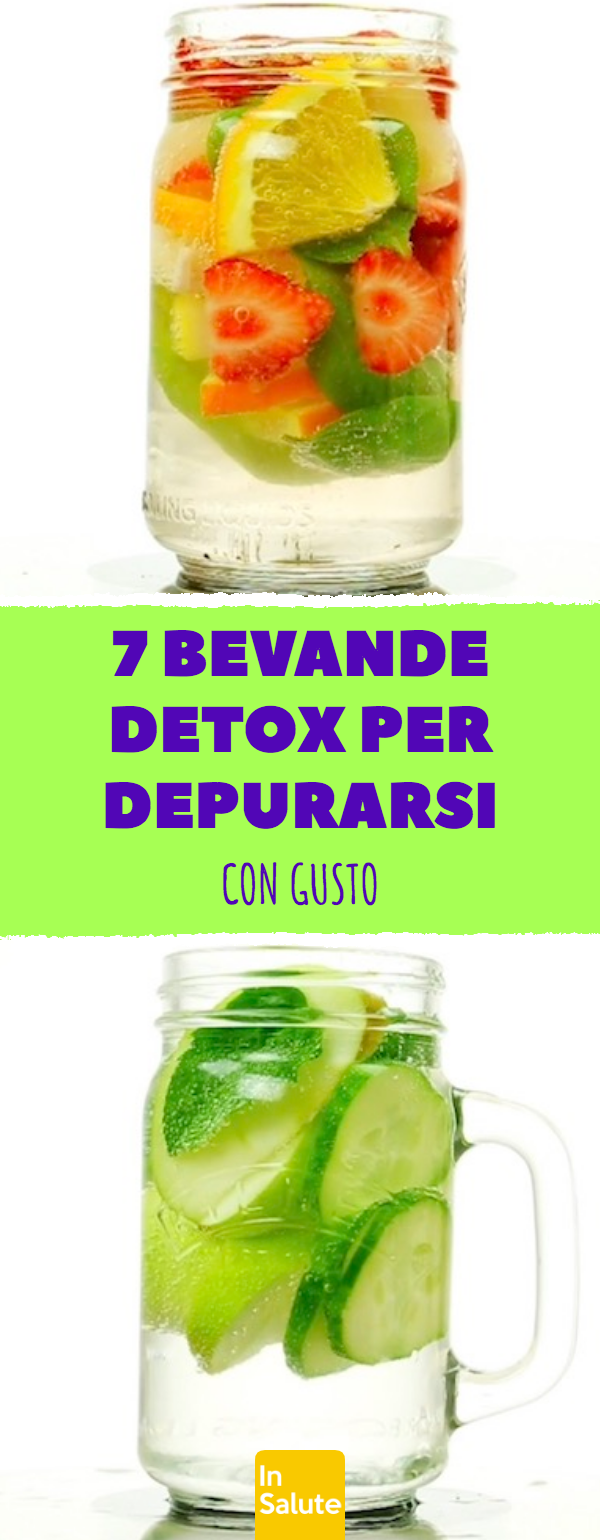 7 bevande detox per depurarsi con gusto. #detox #energia #frutta #verdura #dieta #fitness #perderepe...