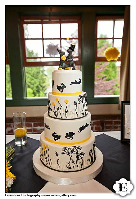 Cute Cake And Topper From A Yellow Theme Lemon Wedding Shot At Cute Cake And Topper From A Yellow Theme Lemon Wedding Shot At Mississippi Studios In Portland Oregon Mcmenamins Edgefield Troutdale