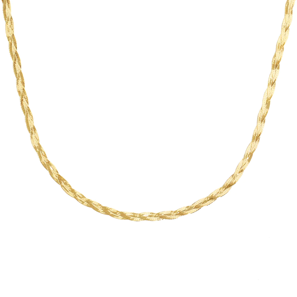 Braided Herringbone Necklace 10k Gold Herringbone Necklace braided-herringbone-necklace-10k-gold-herringbone-necklace
