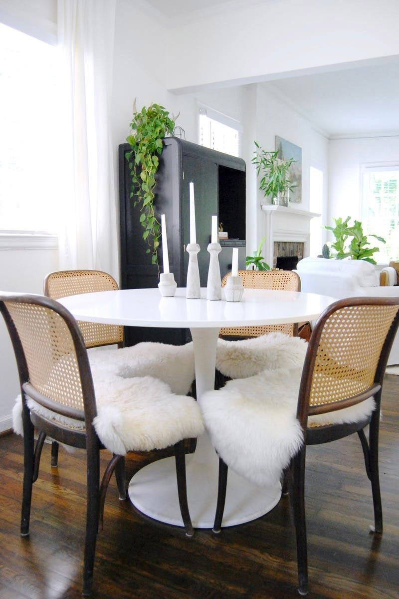 Introducing A Luxe Feel To Your Space Is Easy Do With Faux Fur Throws In The Dining Room Mixing Texture Same Color Palette Modern Way Add