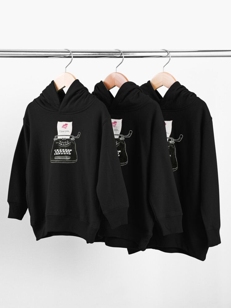I Love Heart Eagles Black Kids Sweatshirt
