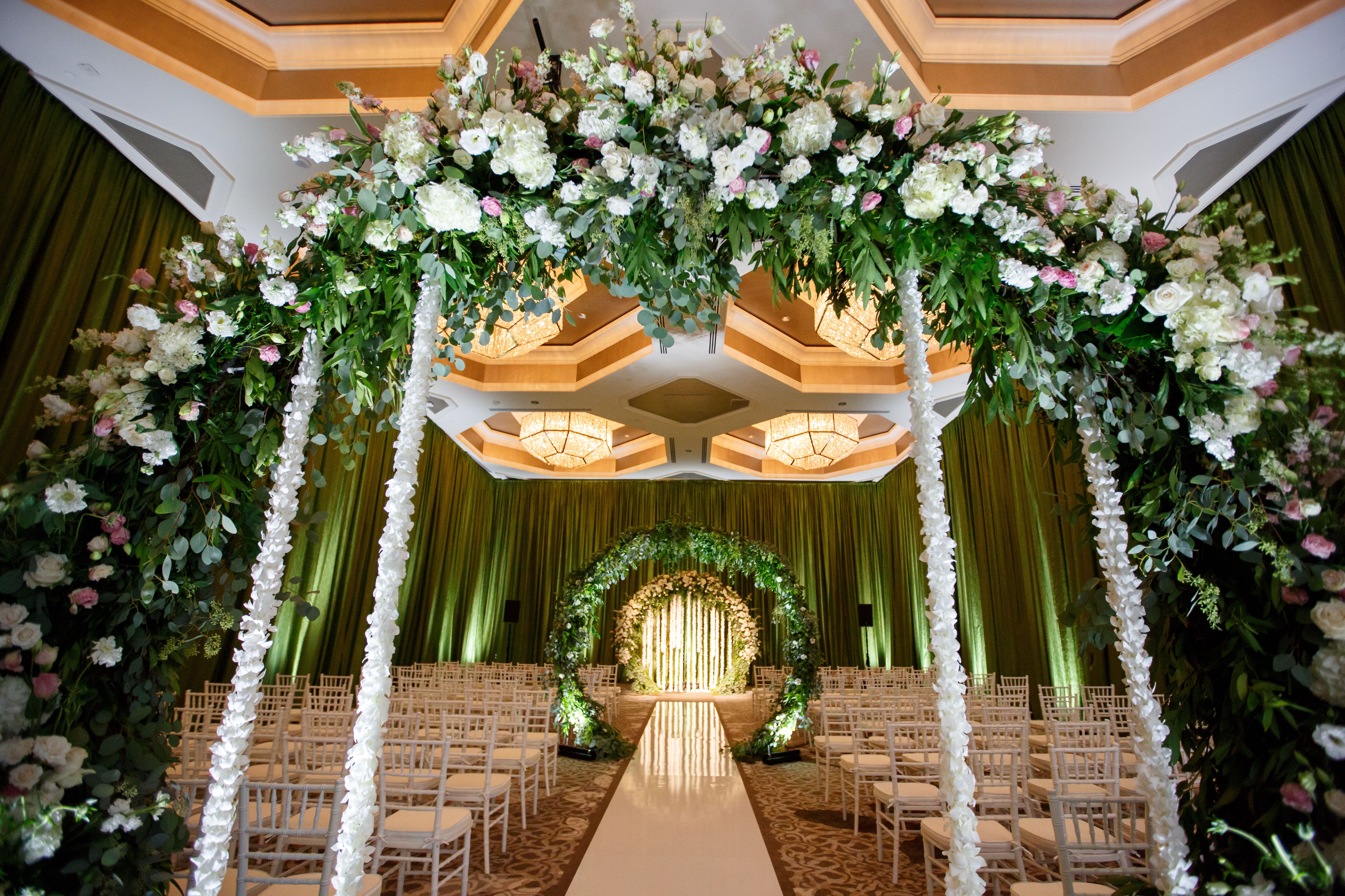 four seasons orlando wedding floral hoops and hanging floral design orlando