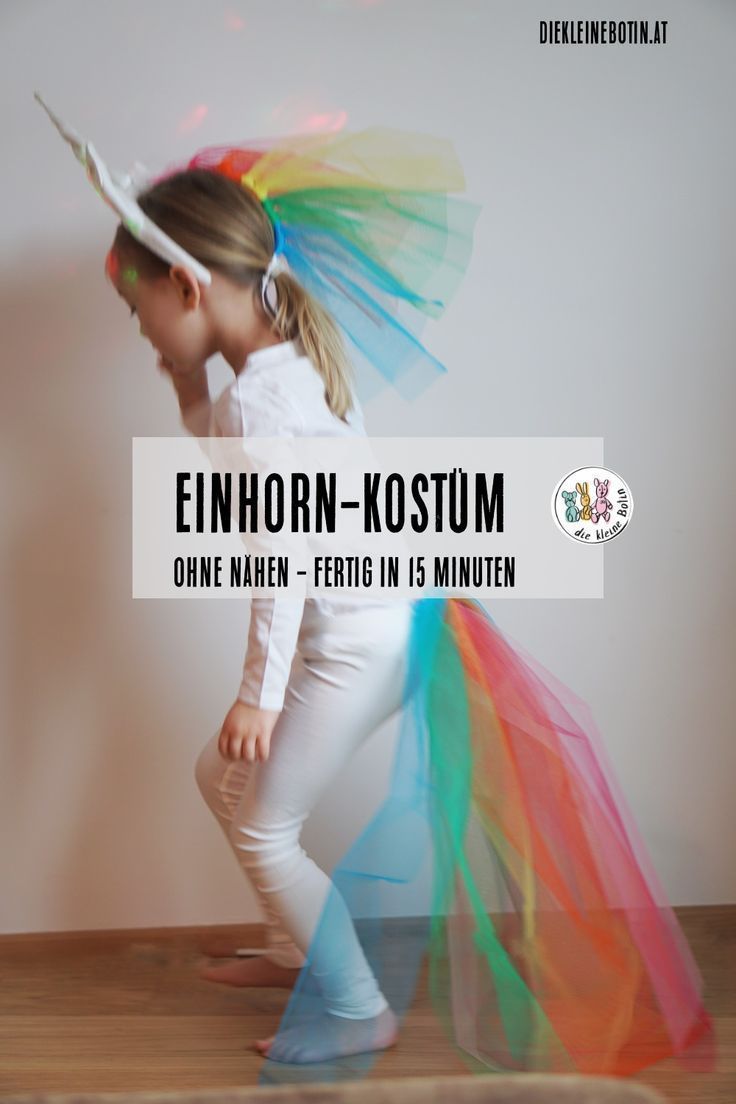 Einhorn-Kostüm selber machen. Ohne nähen