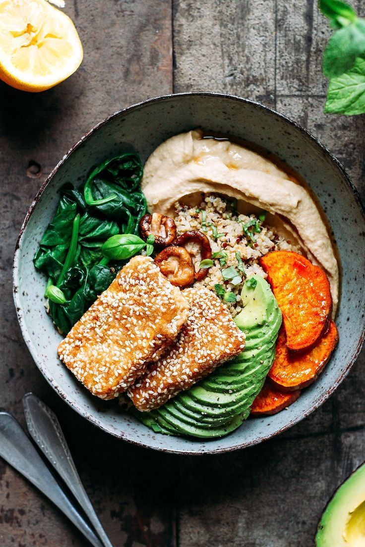 Sesame Crusted Hoisin Tofu Buddha Bowl