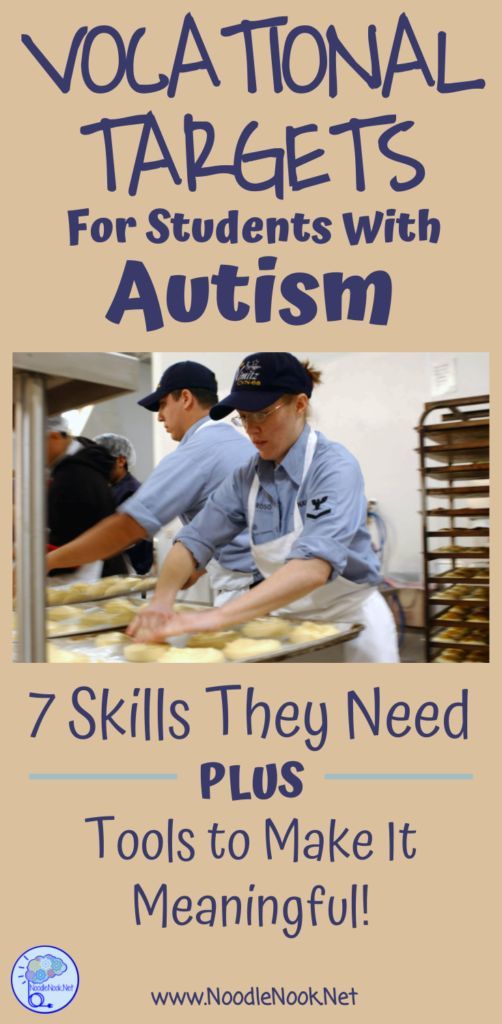vocational targets for students with autism special education vocational jobs