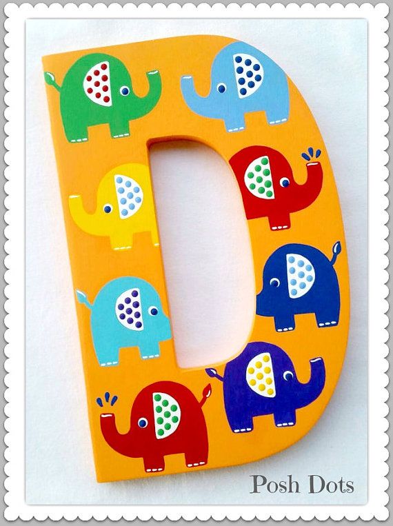 Hand Painted Wooden Letters Custom Name Playroom Nursery Playroom Letters Play Dream Read Wooden Wall Decor Painted Words Inspirational Elephant Priced Per Letter