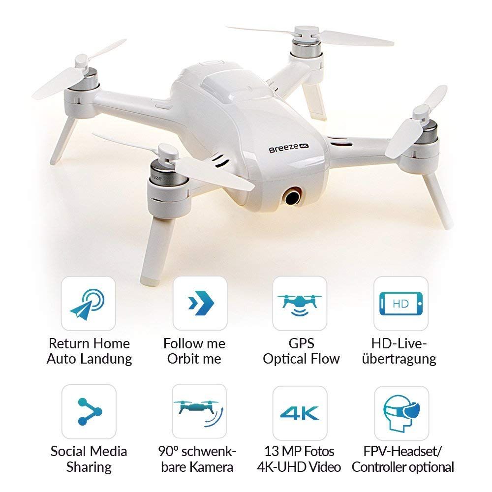 Yuneec Breeze Kompakter Quadrocopter Mit Premium Kompakter