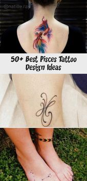 50+ Best Pisces Tattoo Design Ideas - Hike n Dip #ChineseArtTattoo #DarkArtTatto...