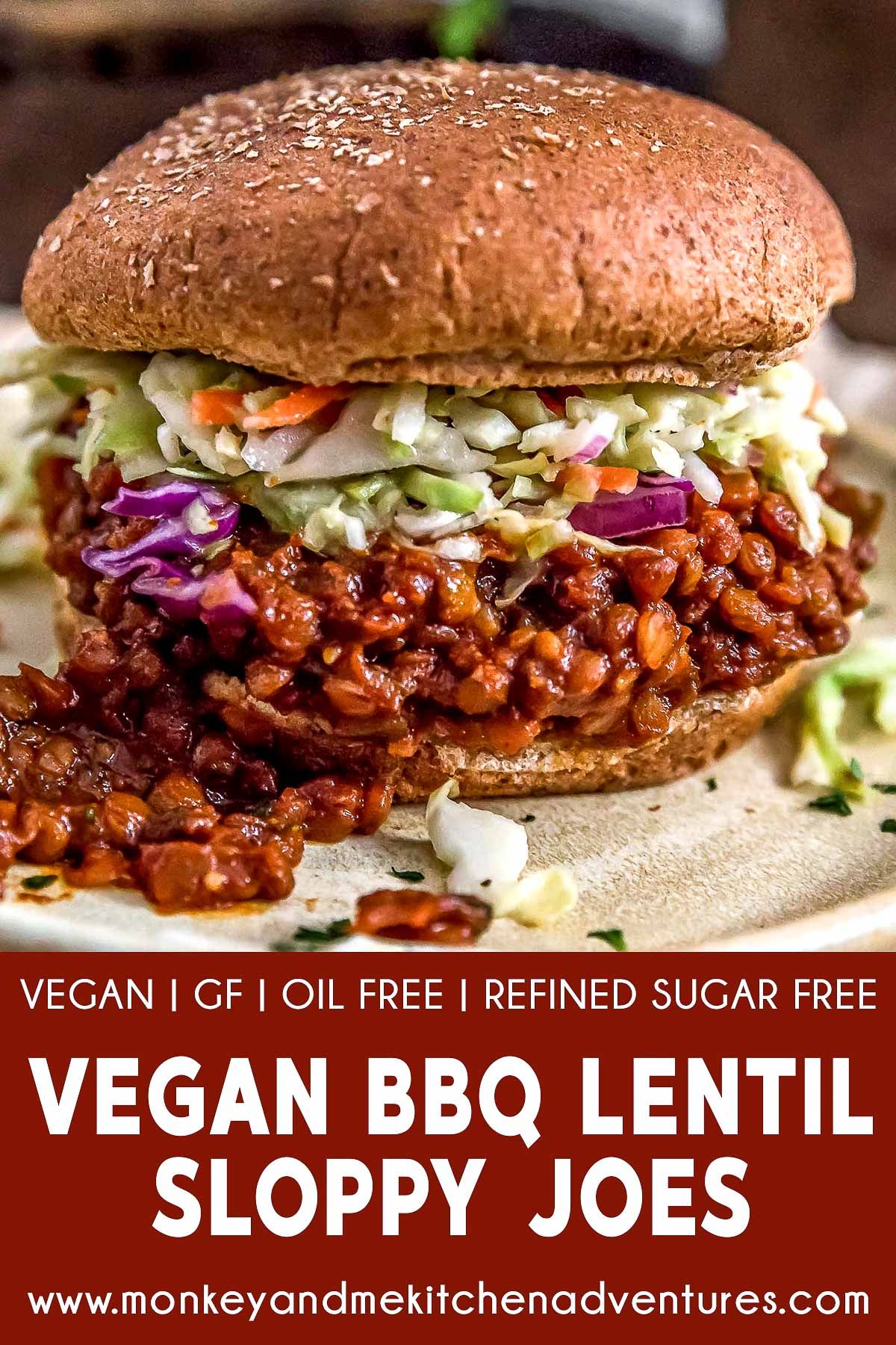 Vegan BBQ Lentil Sloppy Joes - Monkey and Me Kitch Vegan BBQ Lentil Sloppy Joes - Monkey and Me Kitch