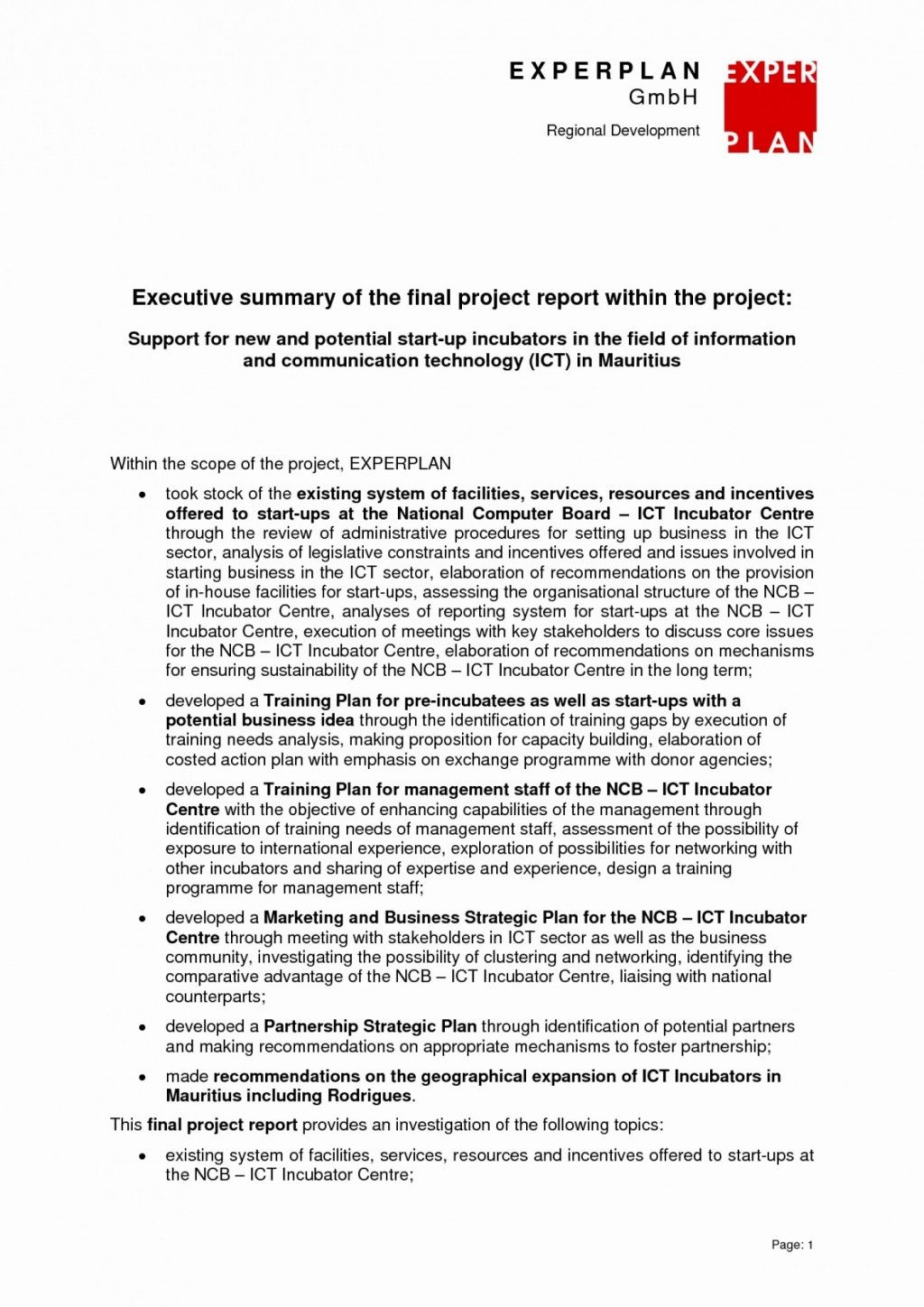 Management planning paper