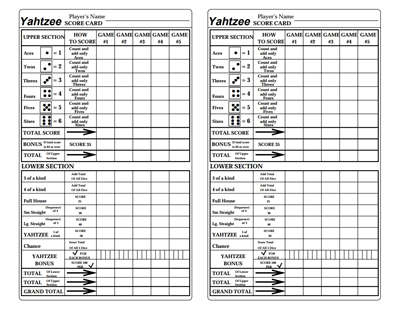 yahtzee score sheet free download create edit fill and print